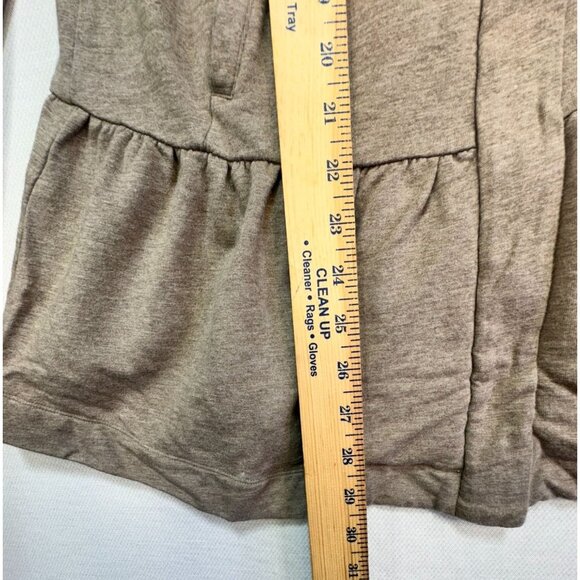 Cabi Womens Peplum Knit Jacket Small Beige Tan Button Down Lightweight Babydoll - Picture 4 of 10